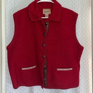 Woolrich 100% wool Vintage vest, XL